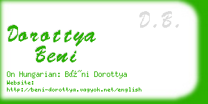 dorottya beni business card